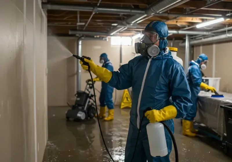 Basement Sanitization and Antimicrobial Treatment process in Villa Grove, IL