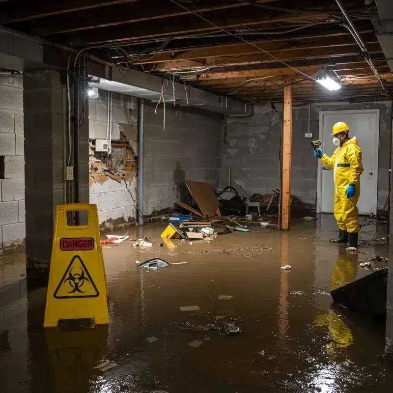 Flooded Basement Electrical Hazard in Villa Grove, IL Property